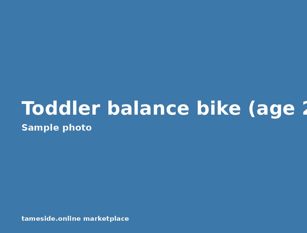 Toddler balance bike (age 2–4)